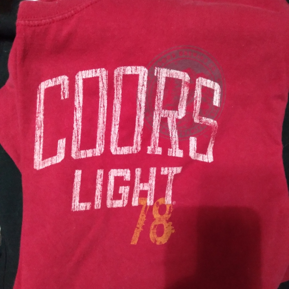 Coors Light 78 Red XL Mens T-Shirt Beer advert